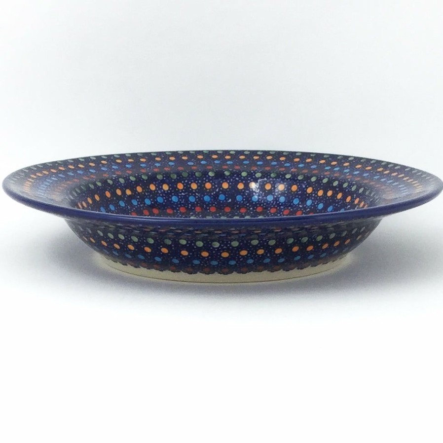 Plates * | Janelle Imports Soup Plate In Multi-Colored Dots