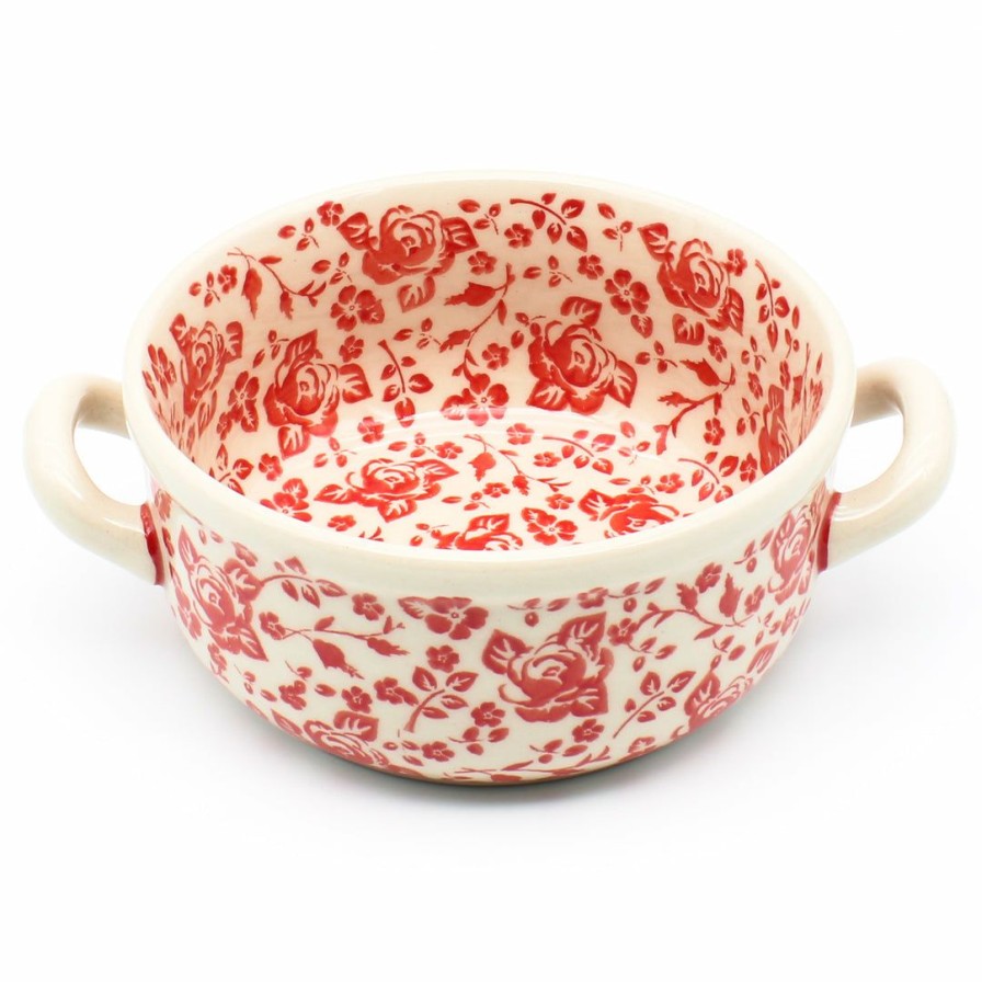 Bakeware * | Janelle Imports Sm Round Baker W/Handles In Antique Red