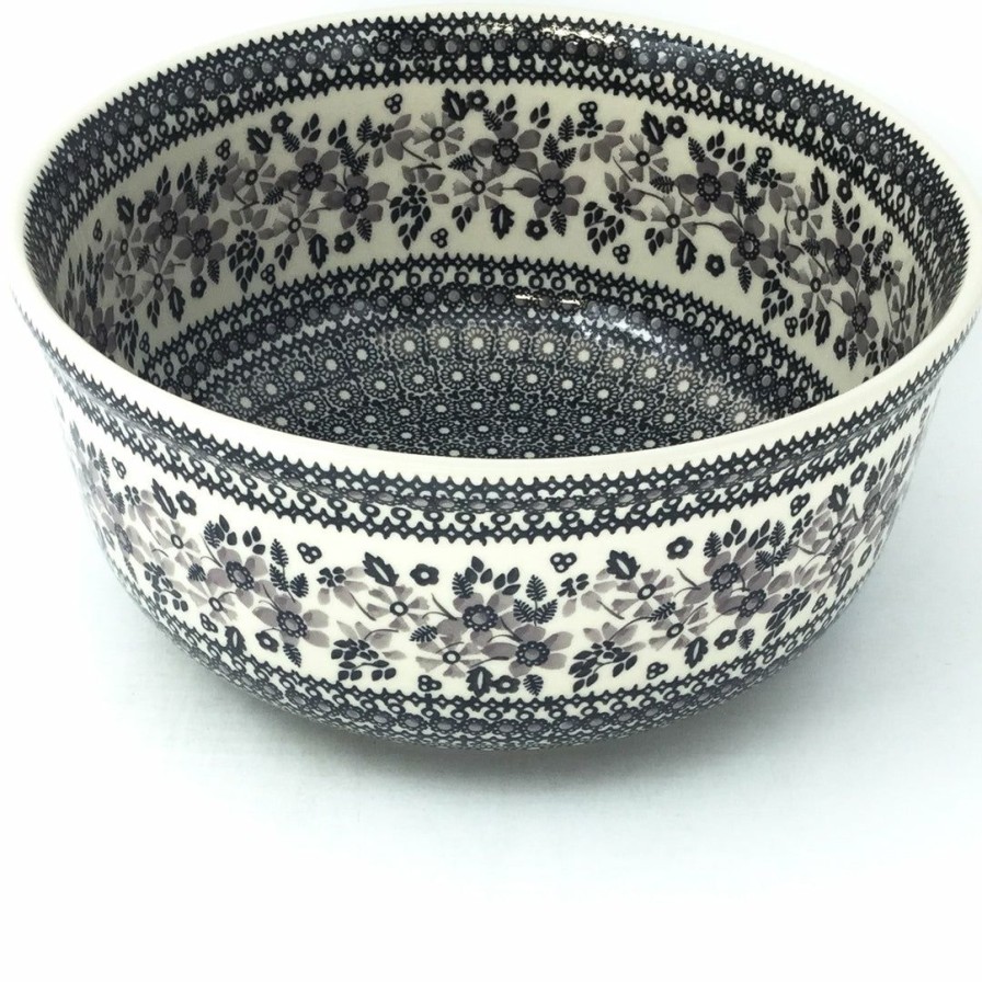 Bowls * | Janelle Imports Family Deep Bowl In Gray & Black