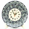 Home Decor * | Janelle Imports Plate Wall Clock In Peacock Eye