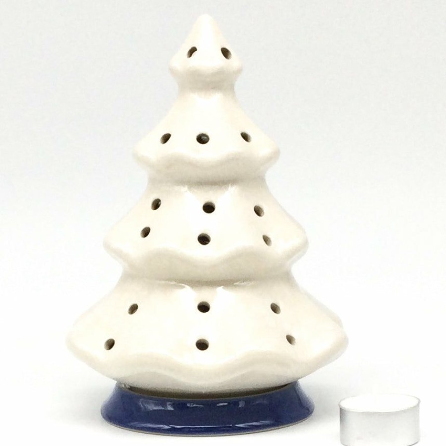 Home Decor * | Janelle Imports Tree Tea Candle Holder In White On White