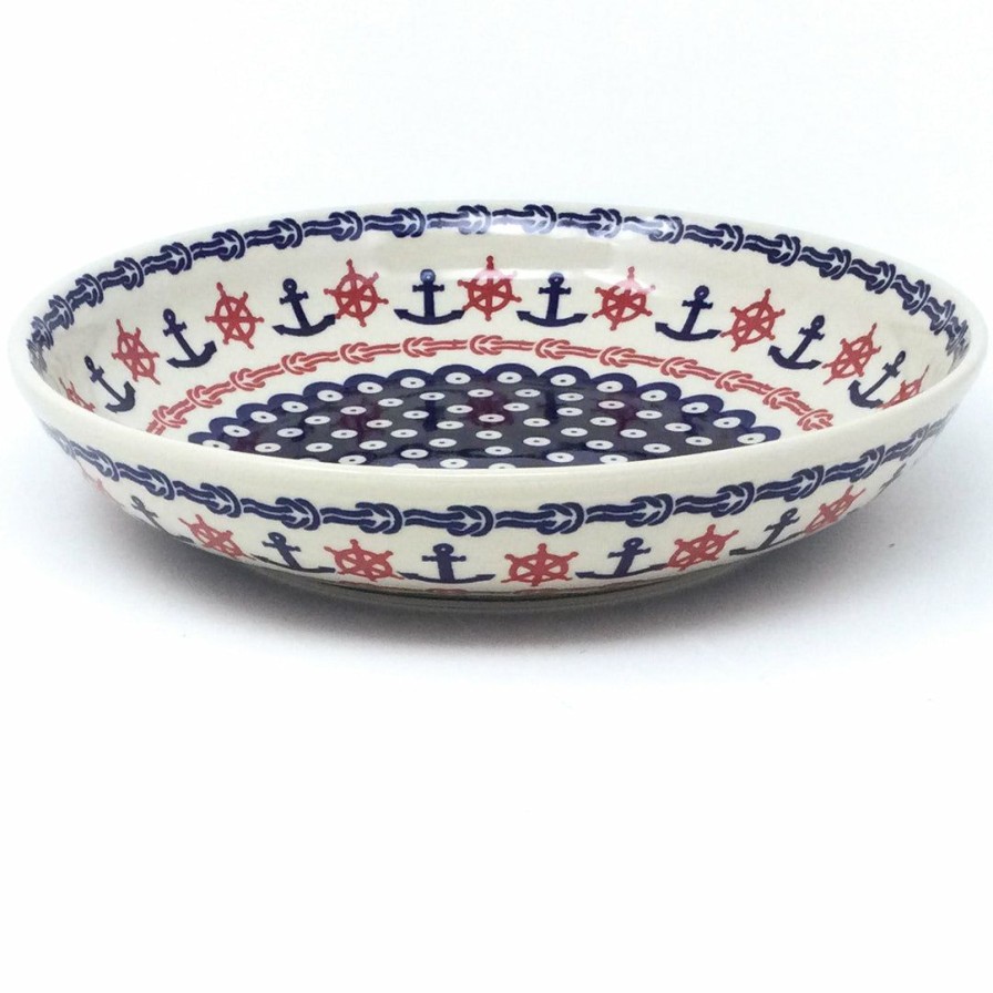 Bowls * | Janelle Imports Lg Pasta Bowl In Red Helm