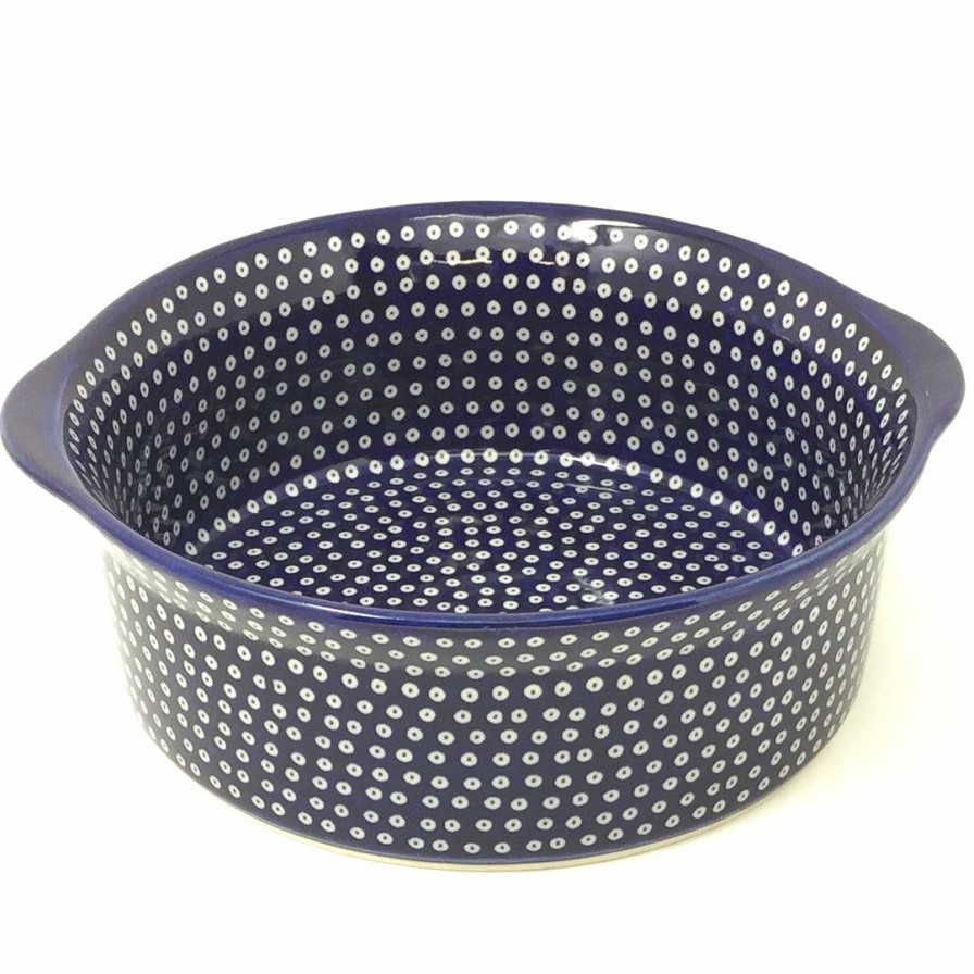 Bakeware * | Janelle Imports Deep Round Baker In Blue Elegance