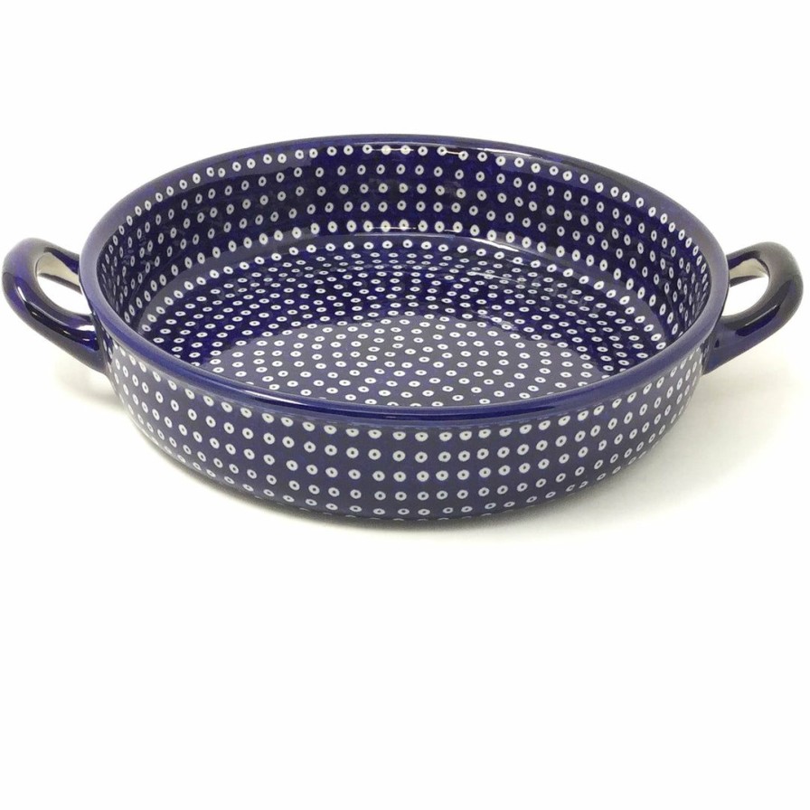 Bakeware * | Janelle Imports Round Baker W/Handles In Blue Elegance