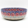 Bowls * | Janelle Imports Family Shallow Bowl In Red Zinnia