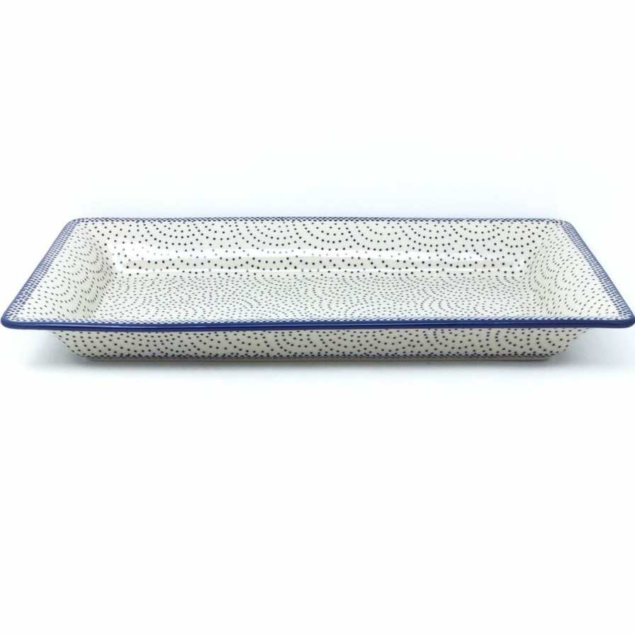 Platters, Servers, And Trays * | Janelle Imports Lg Rect. Server W/Lip In Simple Elegance