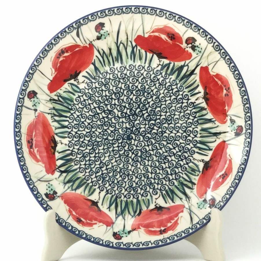 Plates * | Janelle Imports Dinner Plate 10 In Polish Poppy