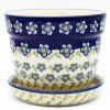 Home Decor * | Janelle Imports Md Flower Pot W/Plate In Periwinkle