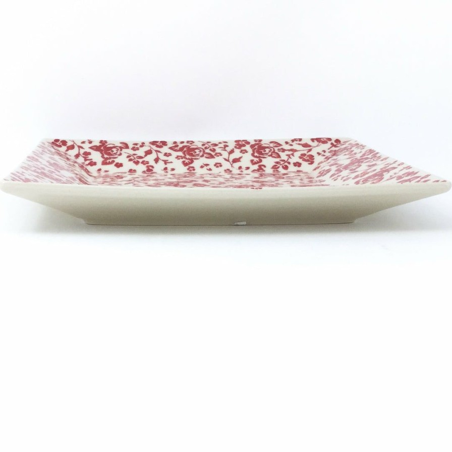 Plates * | Janelle Imports Square Dinner Plate In Antique Red