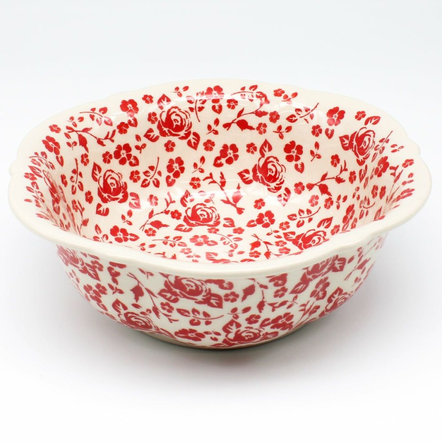 Bowls * | Janelle Imports Sm Retro Bowl In Antique Red