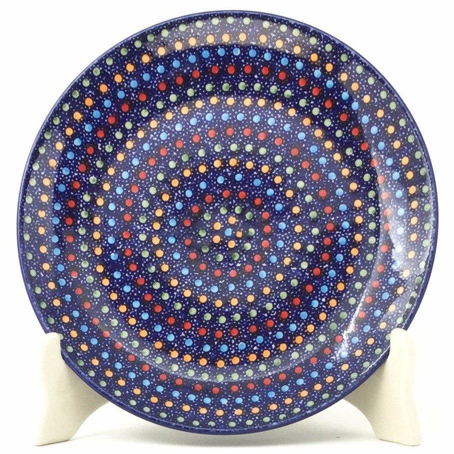 Plates * | Janelle Imports Luncheon Plate In Multi-Colored Dots