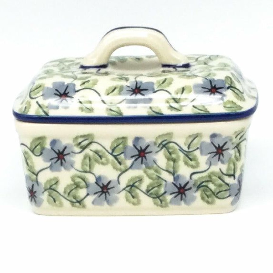 Table Accessories * | Janelle Imports Butter Box In Blue Clematis