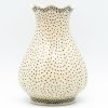 Home Decor * | Janelle Imports Scalloped Vase In Black Elegance