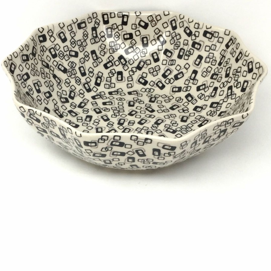 Bowls * | Janelle Imports Lg New Kitchen Bowl In Modern Gray & Black