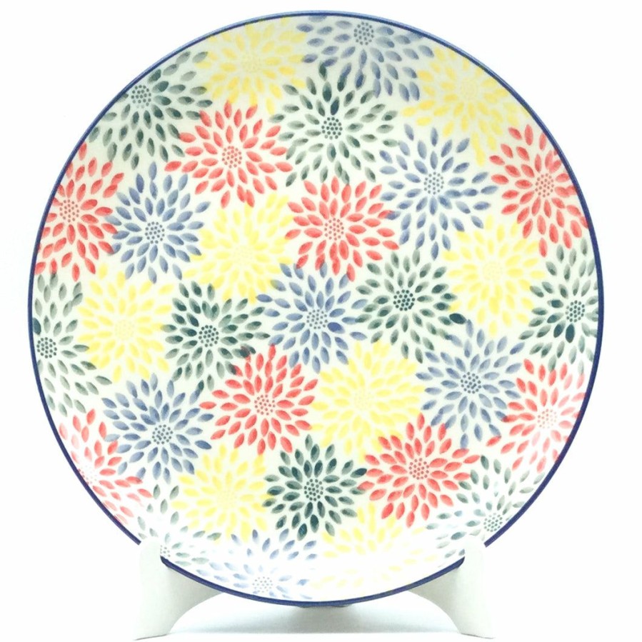 Platters, Servers, And Trays * | Janelle Imports Round Platter 12.5 In Pastel Burst