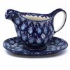 Table Accessories * | Janelle Imports Gravy Boat W/Tray 1 Qt In Peacock Glory