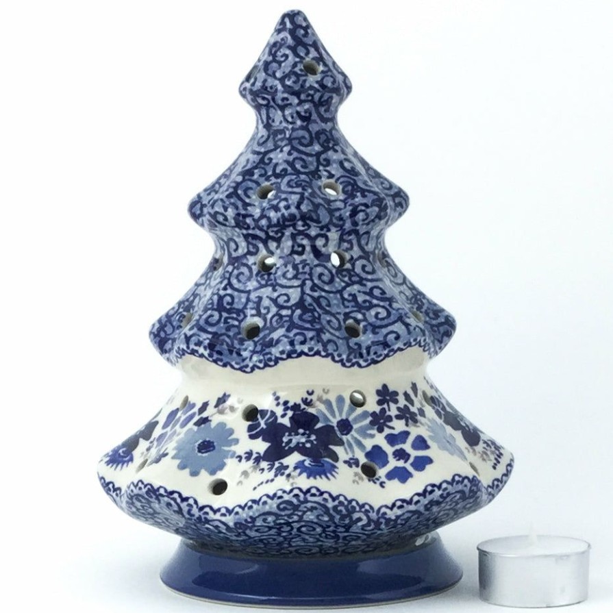 Home Decor * | Janelle Imports Tree Tea Candle Holder In Stunning Blue