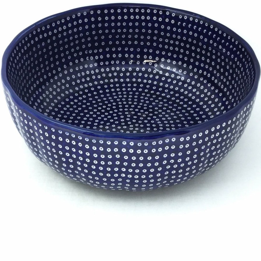 Bowls * | Janelle Imports Family Shallow Bowl In Blue Elegance