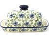 Table Accessories * | Janelle Imports Butter Dish In Blue Clematis