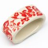 Table Accessories * | Janelle Imports Napkin Ring In Antique Red