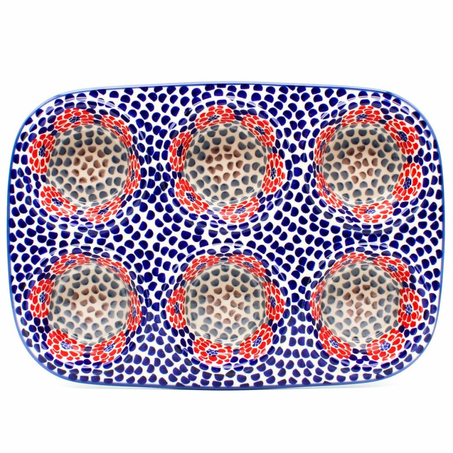 Bakeware * | Janelle Imports Muffin Baker In Red Zinnia