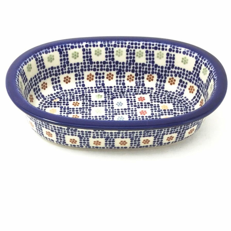 Bakeware * | Janelle Imports Sm Oval Baker In Modern Checkers