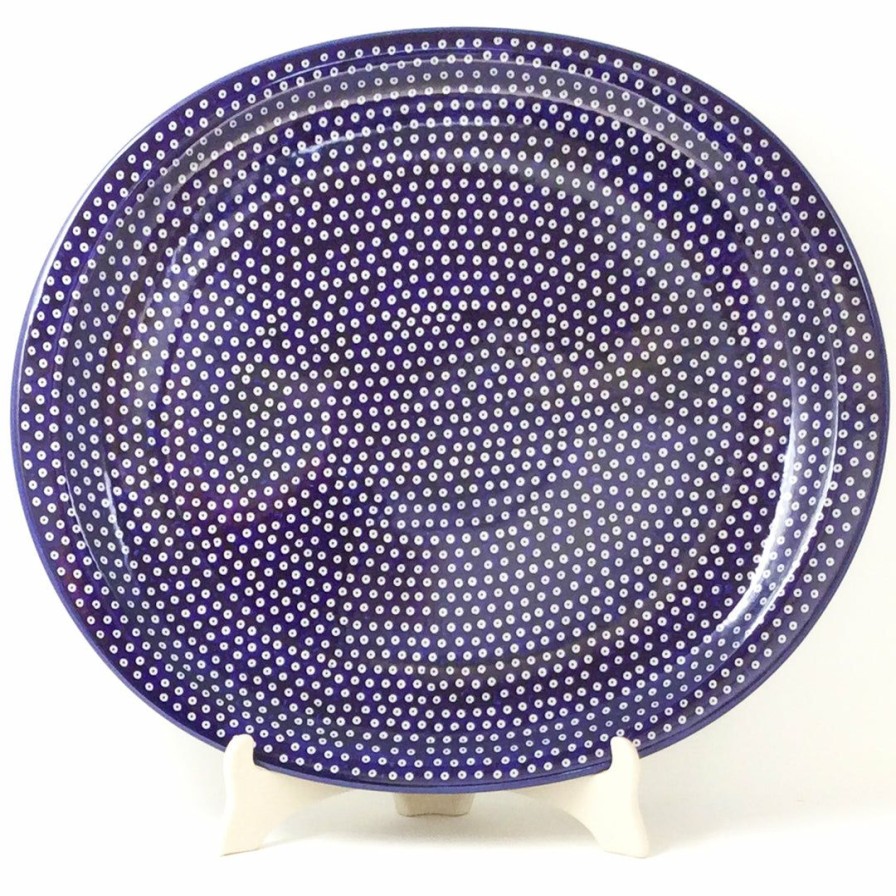 Platters, Servers, And Trays * | Janelle Imports Turkey Server In Blue Elegance