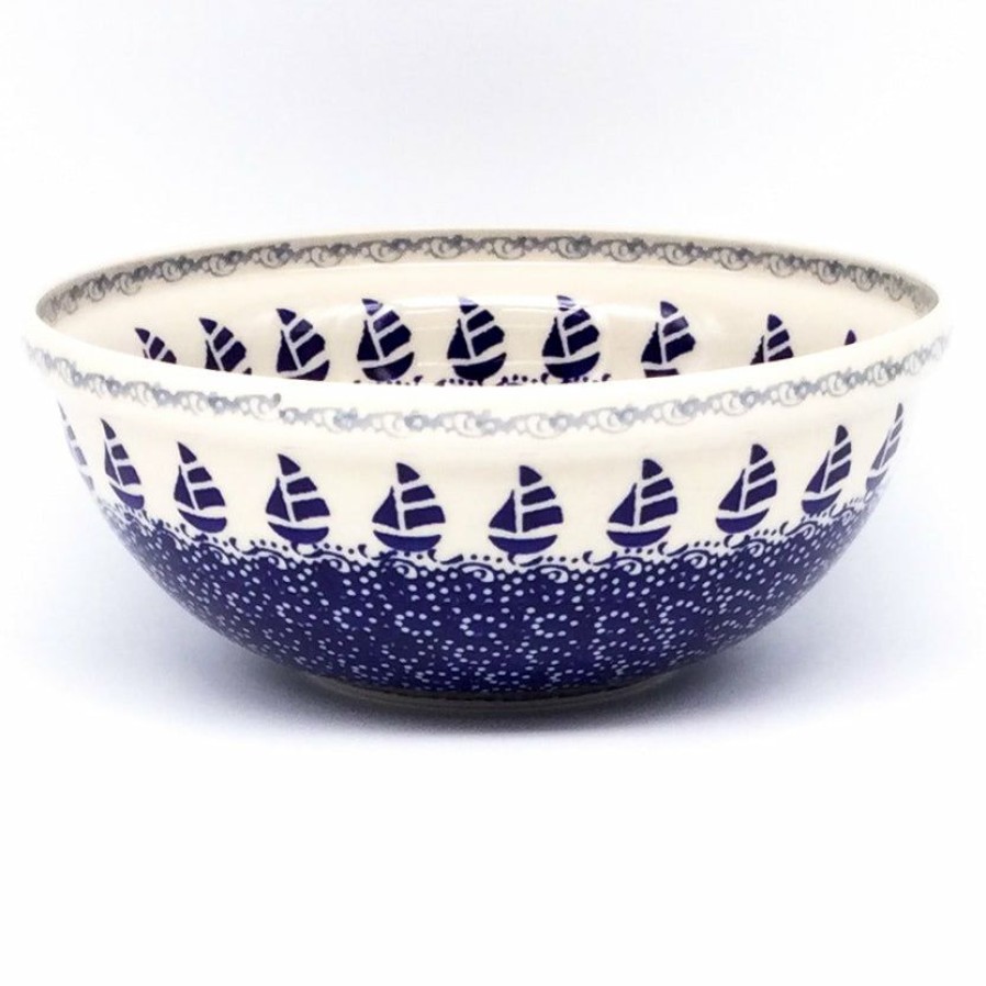 Bowls * | Janelle Imports Round Bowl 64 Oz In Sail Regatta