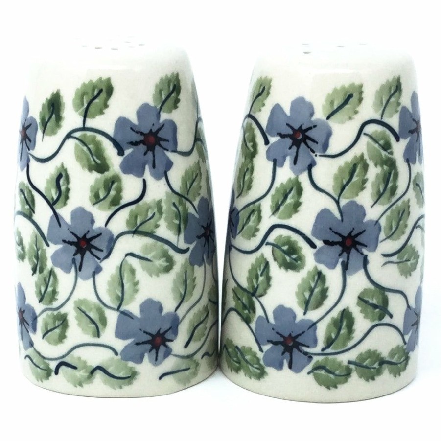 Table Accessories * | Janelle Imports Salt & Pepper Set In Blue Clematis