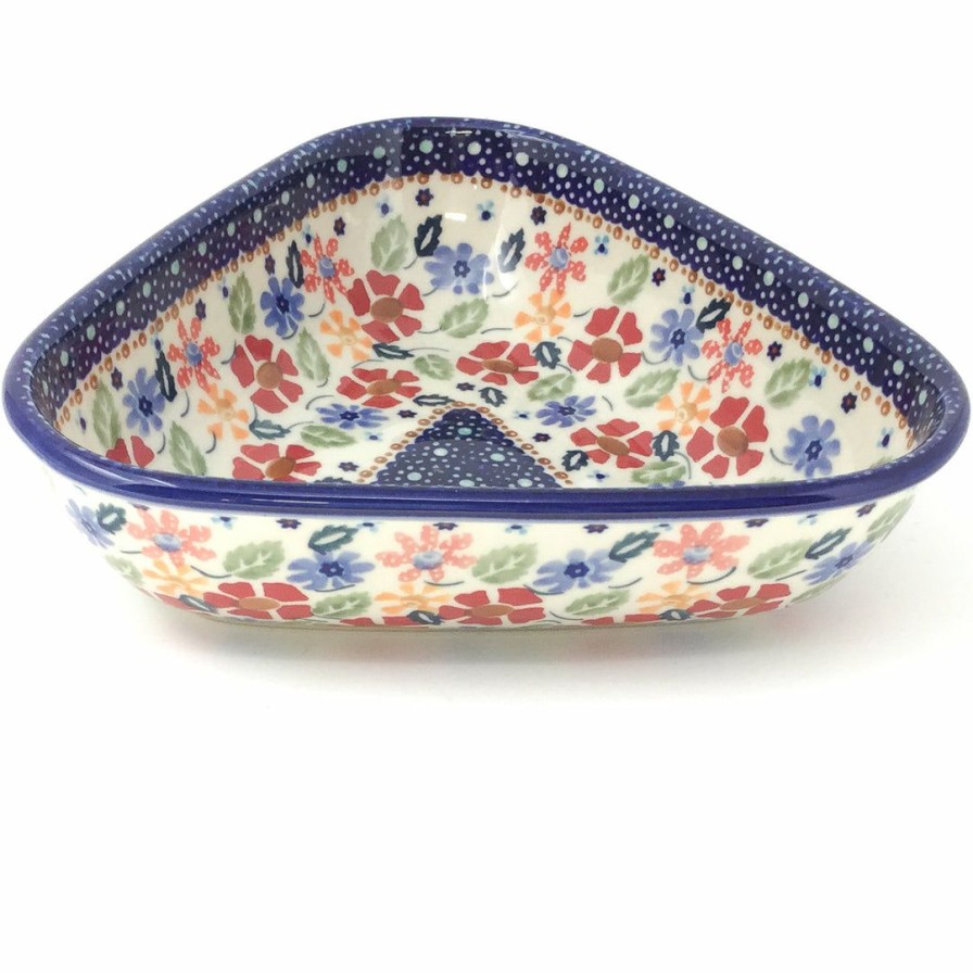 Bowls * | Janelle Imports Triangular Bowl 8 In Wild Flowers