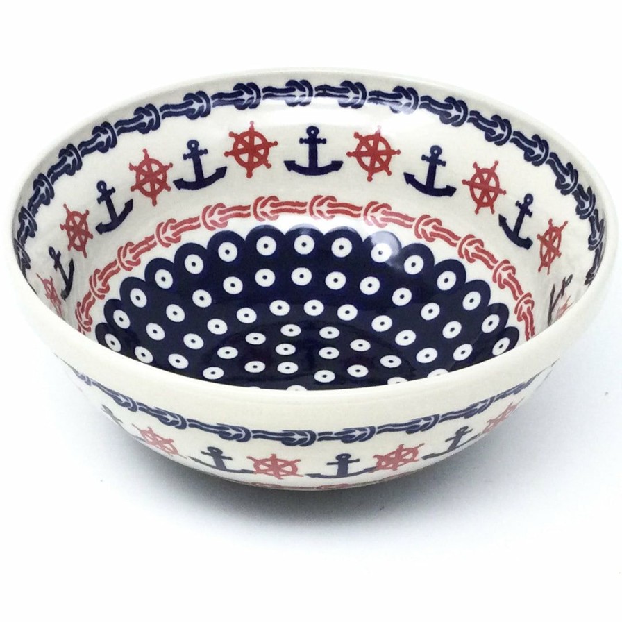 Bowls * | Janelle Imports Round Bowl 64 Oz In Red Helm