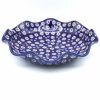 Bowls * | Janelle Imports Fluted Pasta Bowl In Flowers On Blue