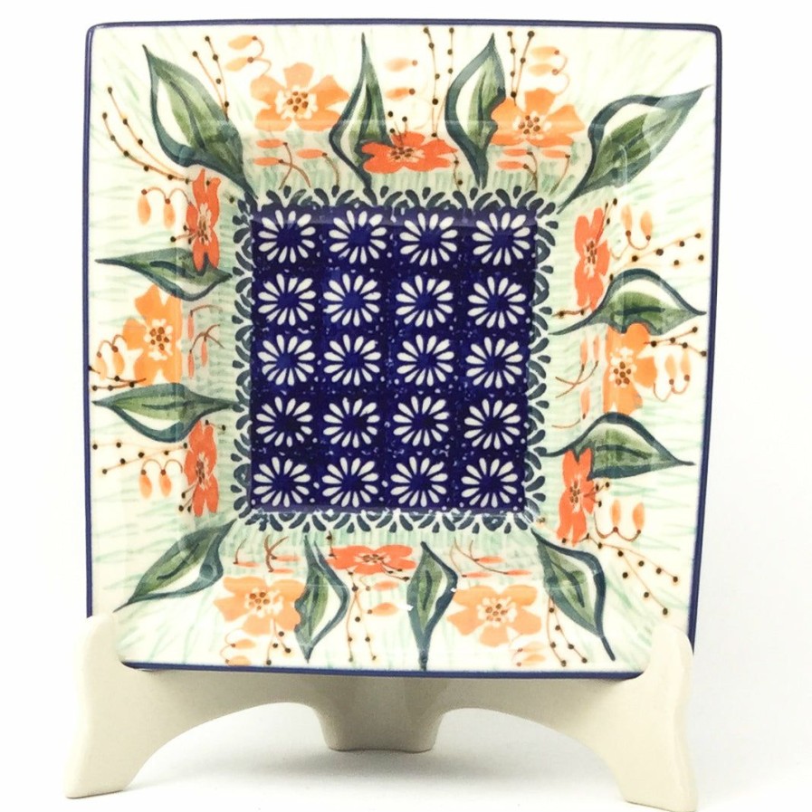 Plates * | Janelle Imports Square Soup Plate In Sunshine Meadow