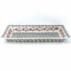 Platters, Servers, And Trays * | Janelle Imports Md Rect. Server W/Lip In Red & Black