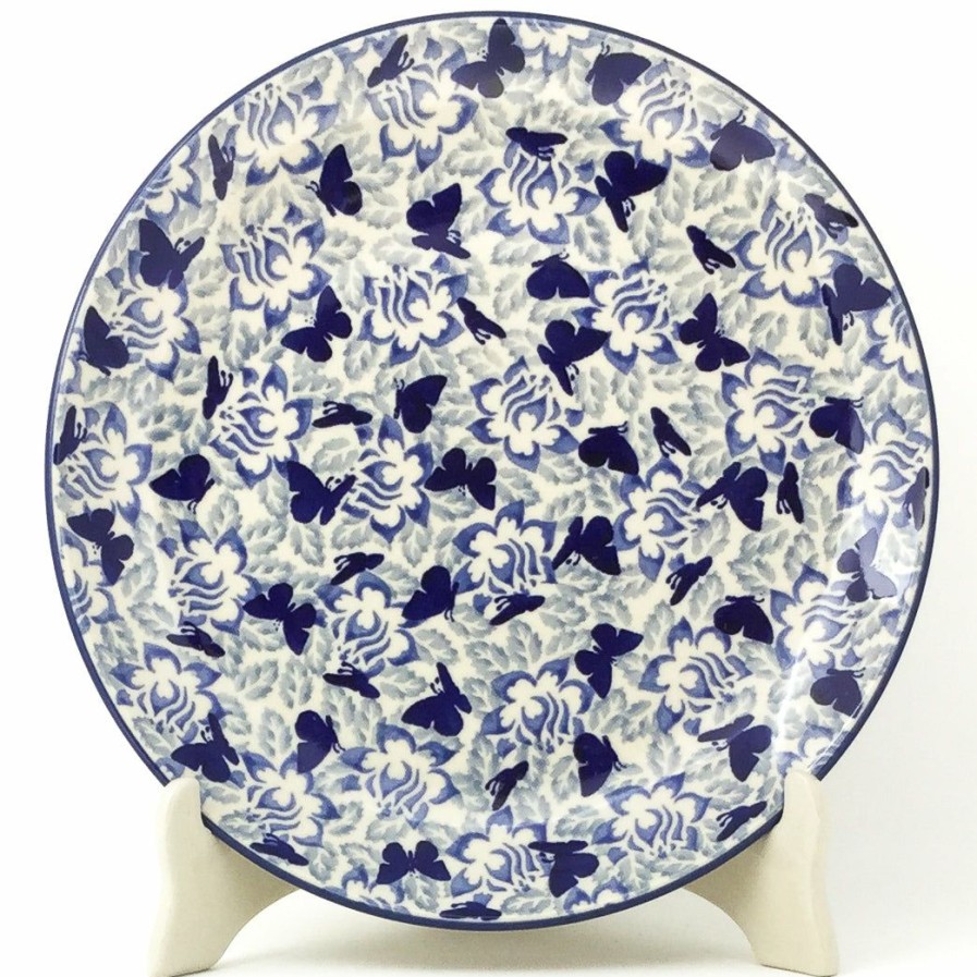 Plates * | Janelle Imports Dinner Plate 10 In Blue Butterfly