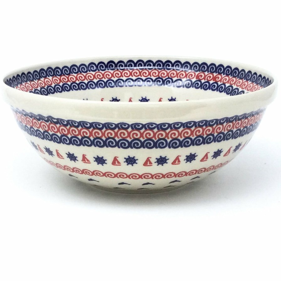 Bowls * | Janelle Imports Round Bowl 64 Oz In Blue Helm