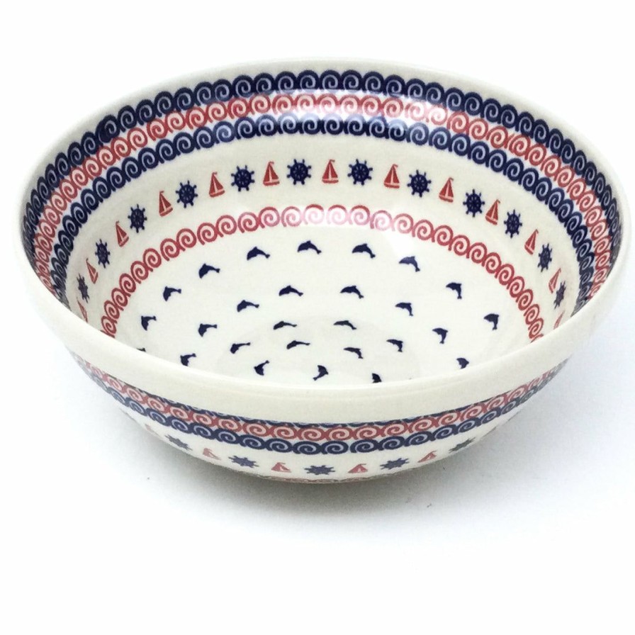 Bowls * | Janelle Imports Round Bowl 64 Oz In Blue Helm