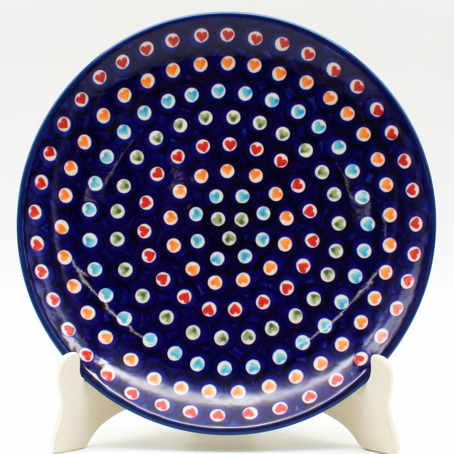 Plates * | Janelle Imports Dinner Plate 10 In Multi-Colored Hearts