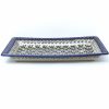 Platters, Servers, And Trays * | Janelle Imports Lg Rect. Server W/Lip In Forget-Me-Not