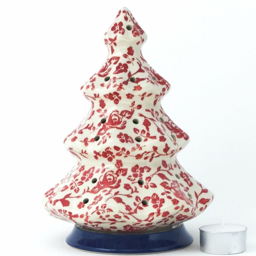 Home Decor * | Janelle Imports Tree Tea Candle Holder In Antique Red