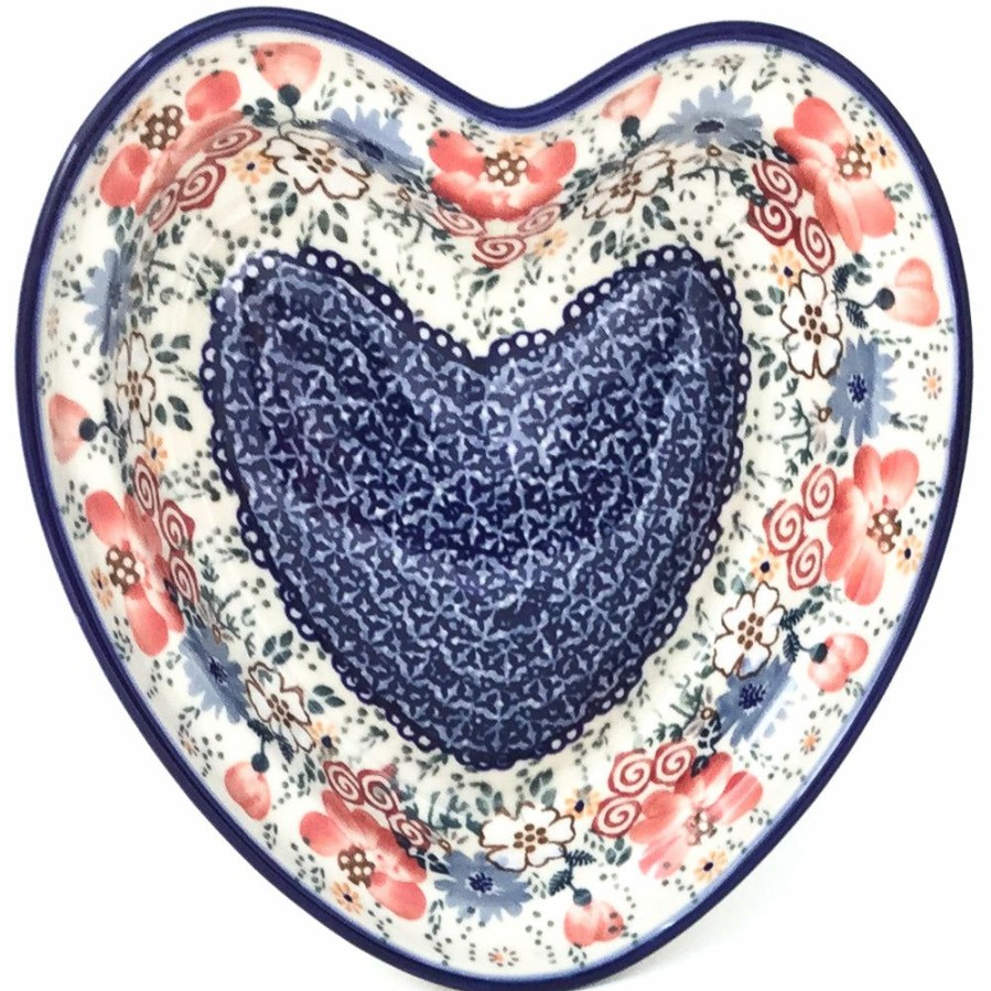 Home Decor * | Janelle Imports Lg Hanging Heart Dish In Perennial Garden