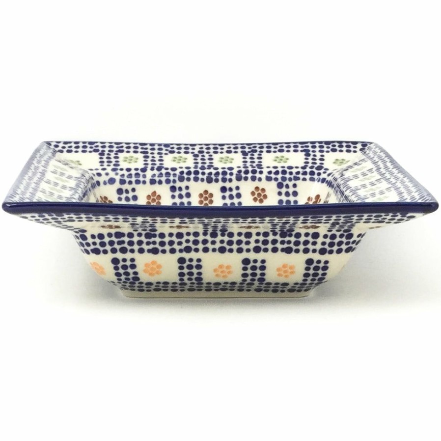 Plates * | Janelle Imports Square Soup Plate In Modern Checkers