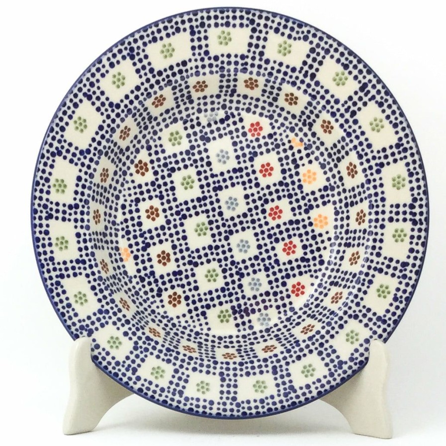 Plates * | Janelle Imports Soup Plate In Modern Checkers