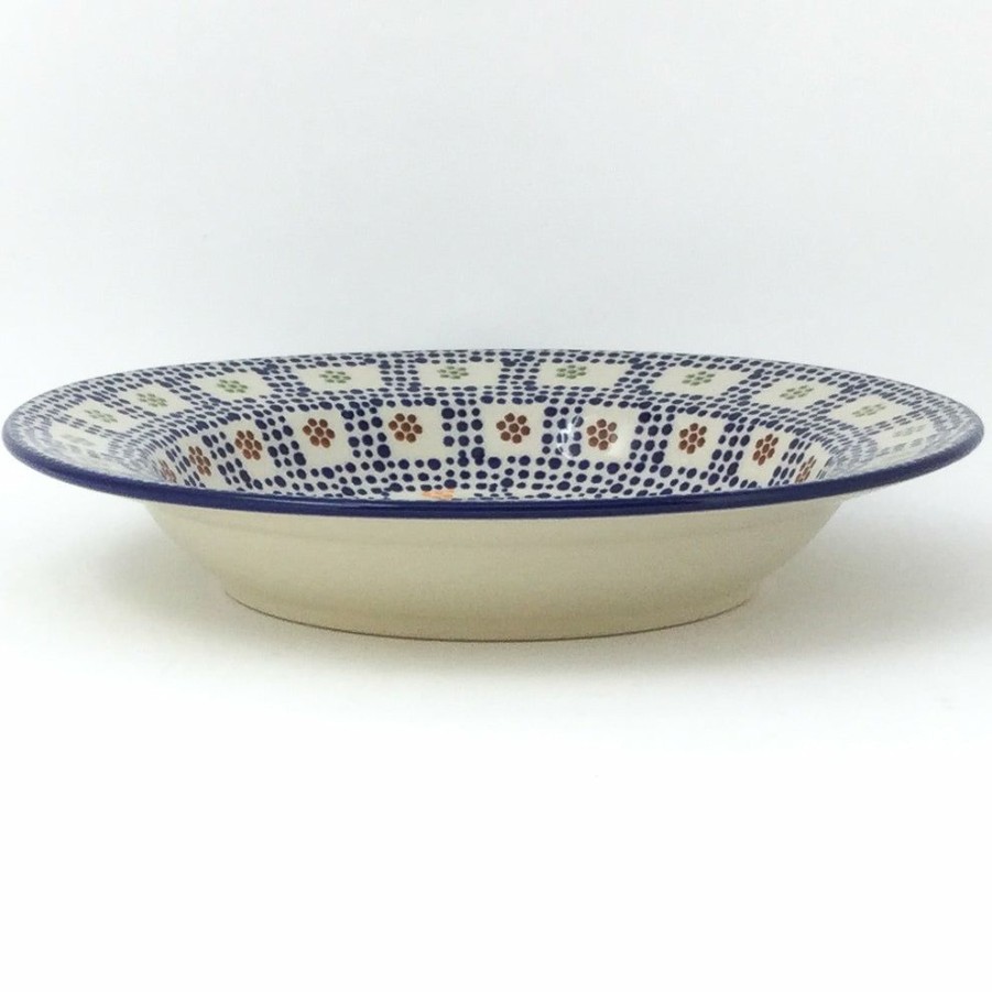 Plates * | Janelle Imports Soup Plate In Modern Checkers