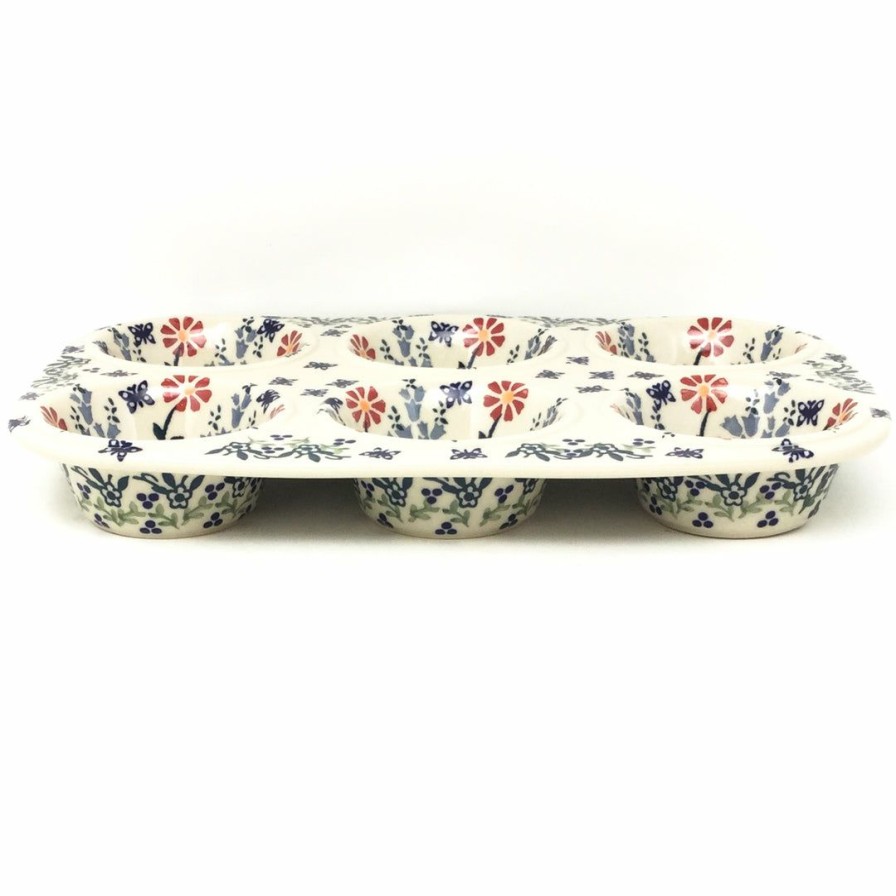 Bakeware * | Janelle Imports Muffin Baker In Wavy Flowers