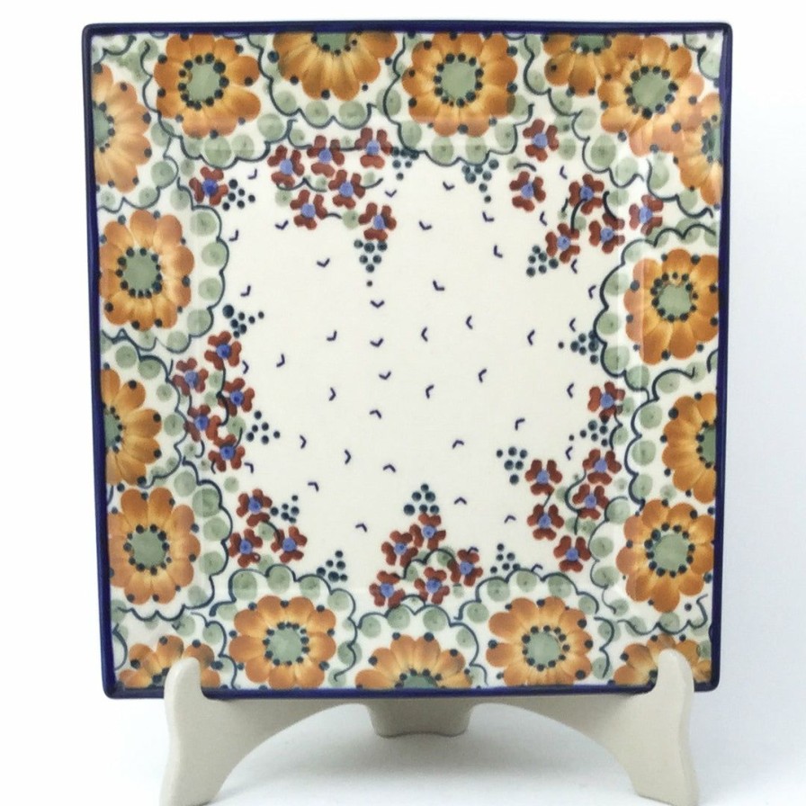 Plates * | Janelle Imports Square Dinner Plate In Fall