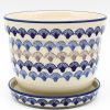 Home Decor * | Janelle Imports Lg Flower Pot W/Plate In Seashells