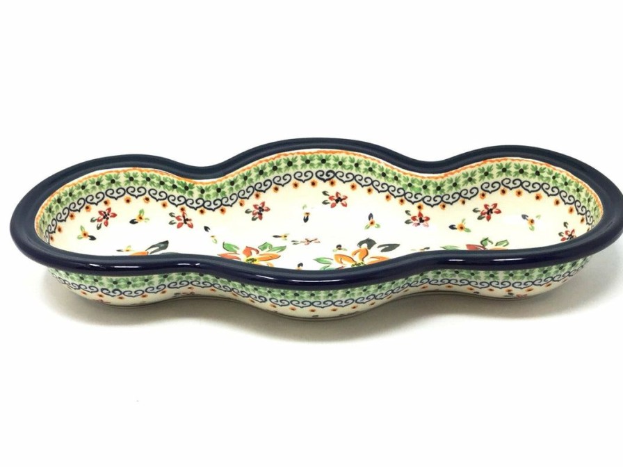 Platters, Servers, And Trays * | Janelle Imports Sculpted Serving Dish