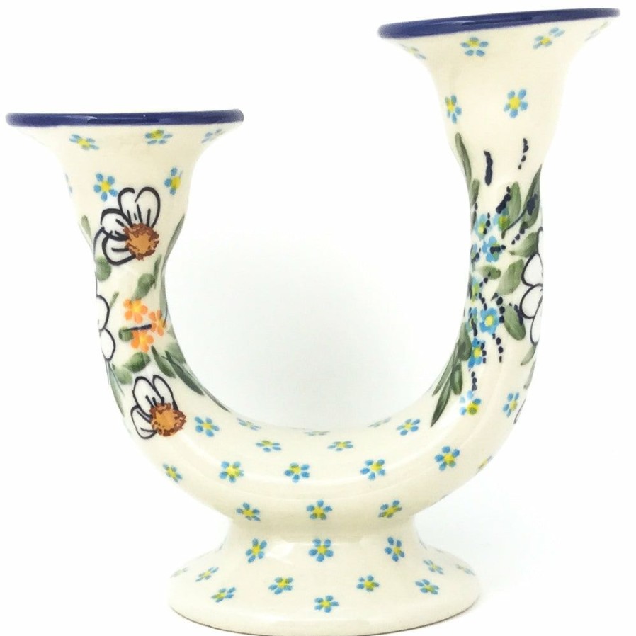 Table Accessories * | Janelle Imports Double Candle Holder In Spectacular Daisy