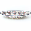 Platters, Servers, And Trays * | Janelle Imports Lg Modern Oval Server In Delicate Flowers